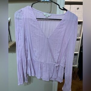 purple american eagle blouse